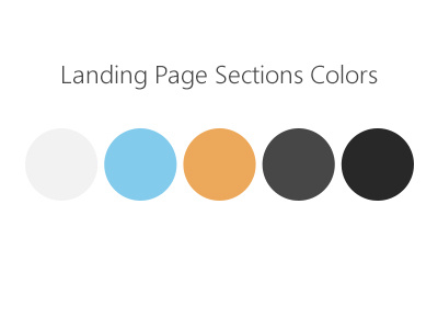 Landing Page Sections Colors colors landing landing page palette section