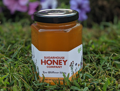Raw Wildflower Honey branding honey label label design