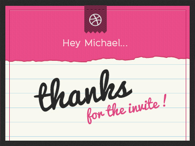 Thx Michael Sfictos dribbble invite thanks