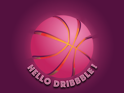 Hello Dribbble 3d design illustration