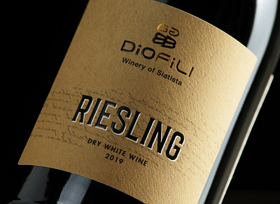 DioFiloi Winery – Riesling brand design branding illustration label packaging label print labeldesign logo packaging design print design typography