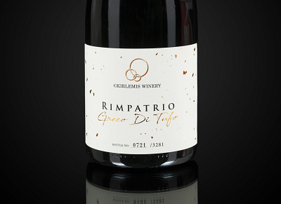 Gkirlemis Winery – Rimpatrio brand design branding label design label packaging label print labeldesign logo packaging packaging design typography