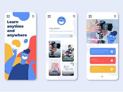 Course app app app design application course app flat flatdesign illustrator