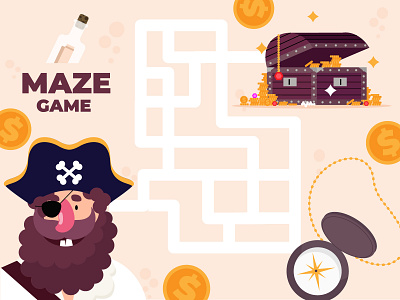 Maze Game adobe illustrator design flat flatdesign illustration illustrator vector