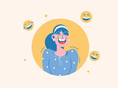 World Laughter Day adobe illustrator character design emoji flat flatdesign illustration illustrator smile vector