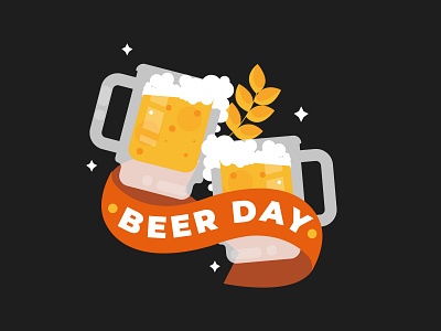 International Beer Day adobe illustrator beer design flat flatdesign illustration illustrator vector