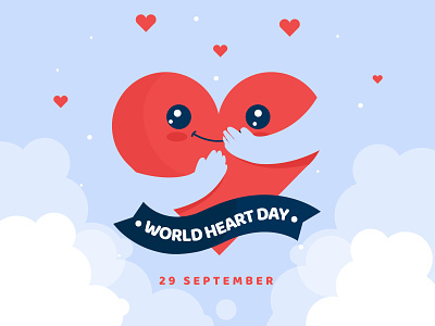 World Heart Day adobe illustrator design flat flatdesign graphic design illustration illustrator vector
