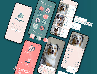 Pur & Paw Pet Suite alarm app app design calendar calendar ui pet pet care pets petshop petstore ui ui design uidesign uiux ux