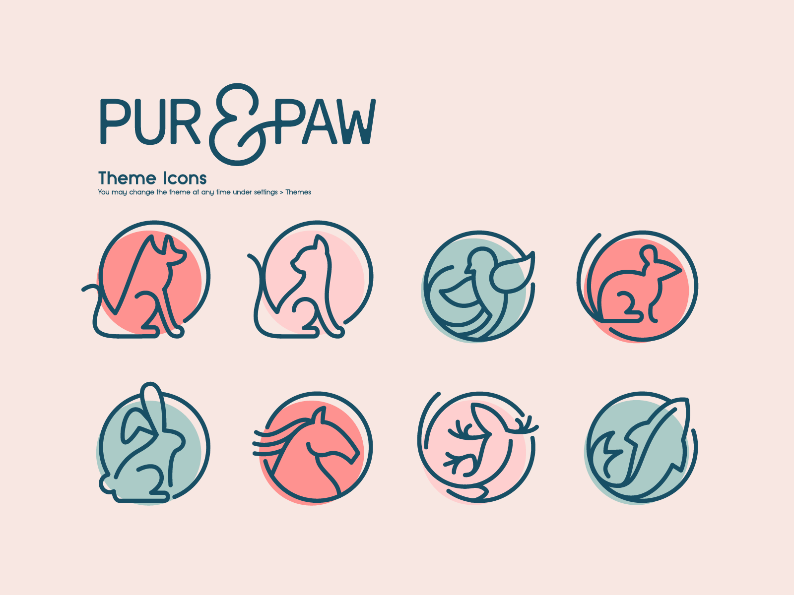 Pur & Paw Theme Icons