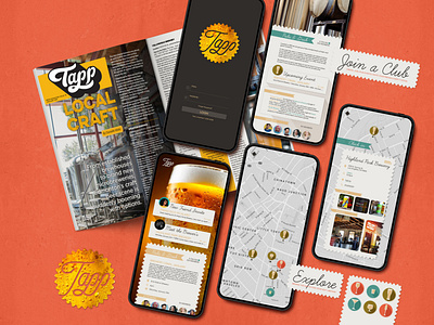 Tapp App alcohol app app concept app design app logo app ui beer beer art brewery brewery branding brewery logo clubs map mapping network networking social social network