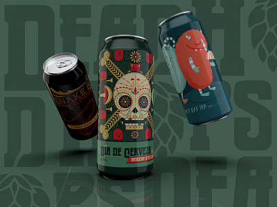 Dead Hops Brewery app beer beer art beer branding beer can beer label branding design illustration illustration art