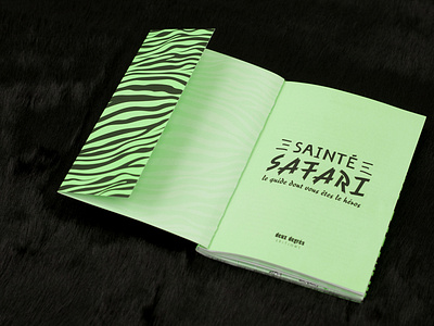 Sainté Safari – city guide book book book cover city guide edition editorial design editorial layout fluo fluorescent france guide guidebook pattern safari saint étienne zebra