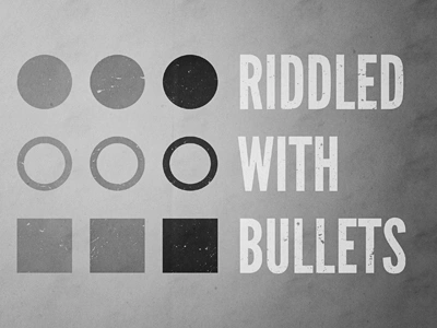 Riddled With Bullets bullets html pun riddle typography