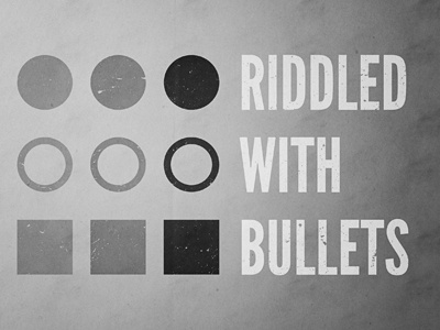 Riddled With Bullets bullets html pun riddle typography