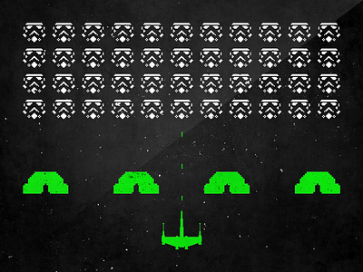 Star Wars and Space Invaders Mashup