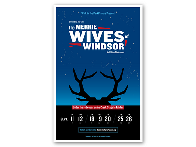 Merry Wives of Windsor poster design flat illustration illustrator minimal shakespeare typography vector