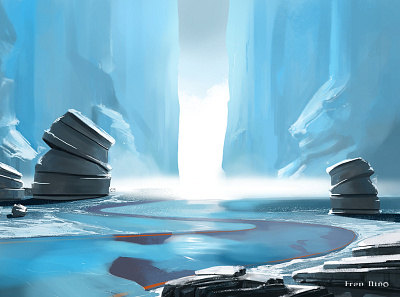 concepthielo animation background concept ice illustration racer