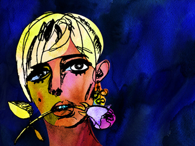 a Chelsea girl celebrities celebrity dylan illustration portrait warhol