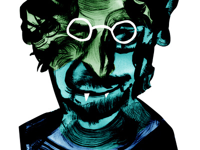 Leon Trotsky expressionism illustration portrait