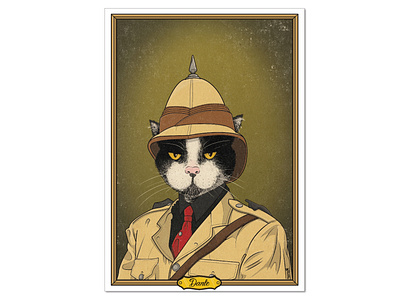 "Dante" - Pet Portrait cat design graphic design illustration photoshop portrait portrait illustration wacom