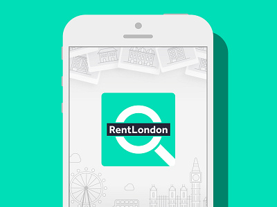 Rentlondon identity app branding logo london