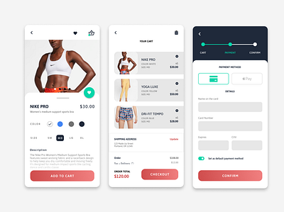 Credit Card Checkout : Daily UI Day 2 clothing dailyui dailyuichallenge mobile app mobile app design ui ux