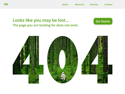 404 Concept 404 404 page 404page design error forest lost woods