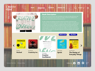 Creative Read books bookshop bookstore design discover ui web concept web design