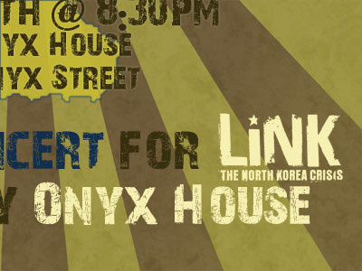 LiNK benefit concert 28 days later brown grunge poster