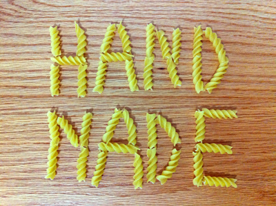 Handmade draft invite pasta