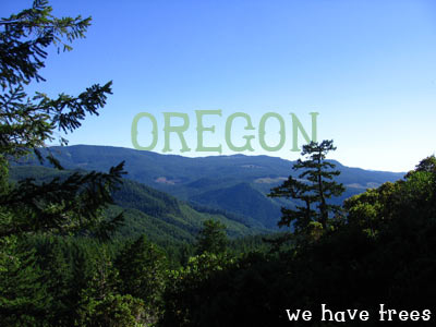 Oregon blue clumsy green oregon trees