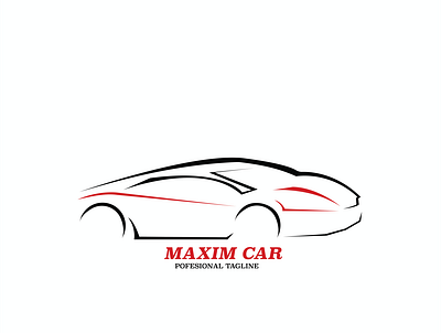 Maxim Car Line Logo branding design car comunity driver illustration line logo logo design sport ui website