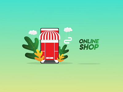 Simple Online Shop Design Illustrations branding design design flat icon logo vector