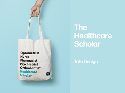 Healthcare Scholar Tote apparel design health healthcare mock-up