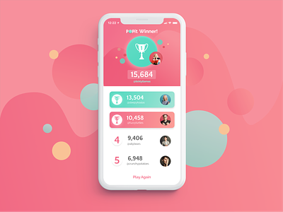 POPit Leaderboard - Daily UI Day 019 daily ui 019 daily ui challenge dailyui design interfacedesign uidesign uxdesign