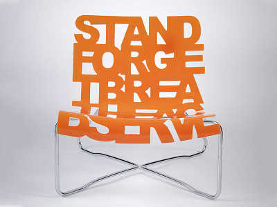 Dharma Lounge chair dharma type typography