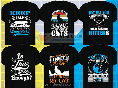 BEST CAT T SHIRT DESIGN BUNDLE