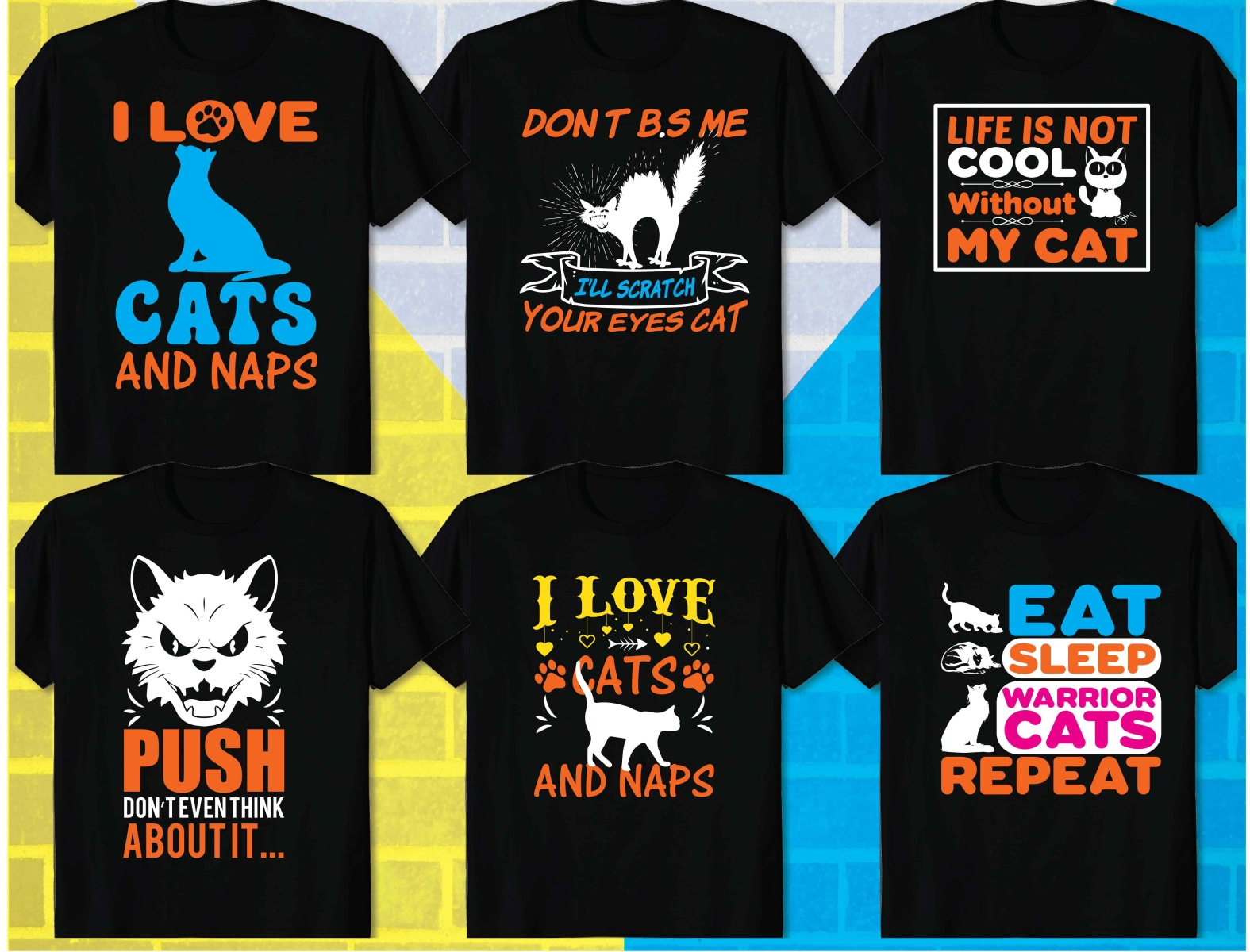 BEST CAT T SHIRT DESIGN BUNDLE by Mst. Fency Ara on Dribbble