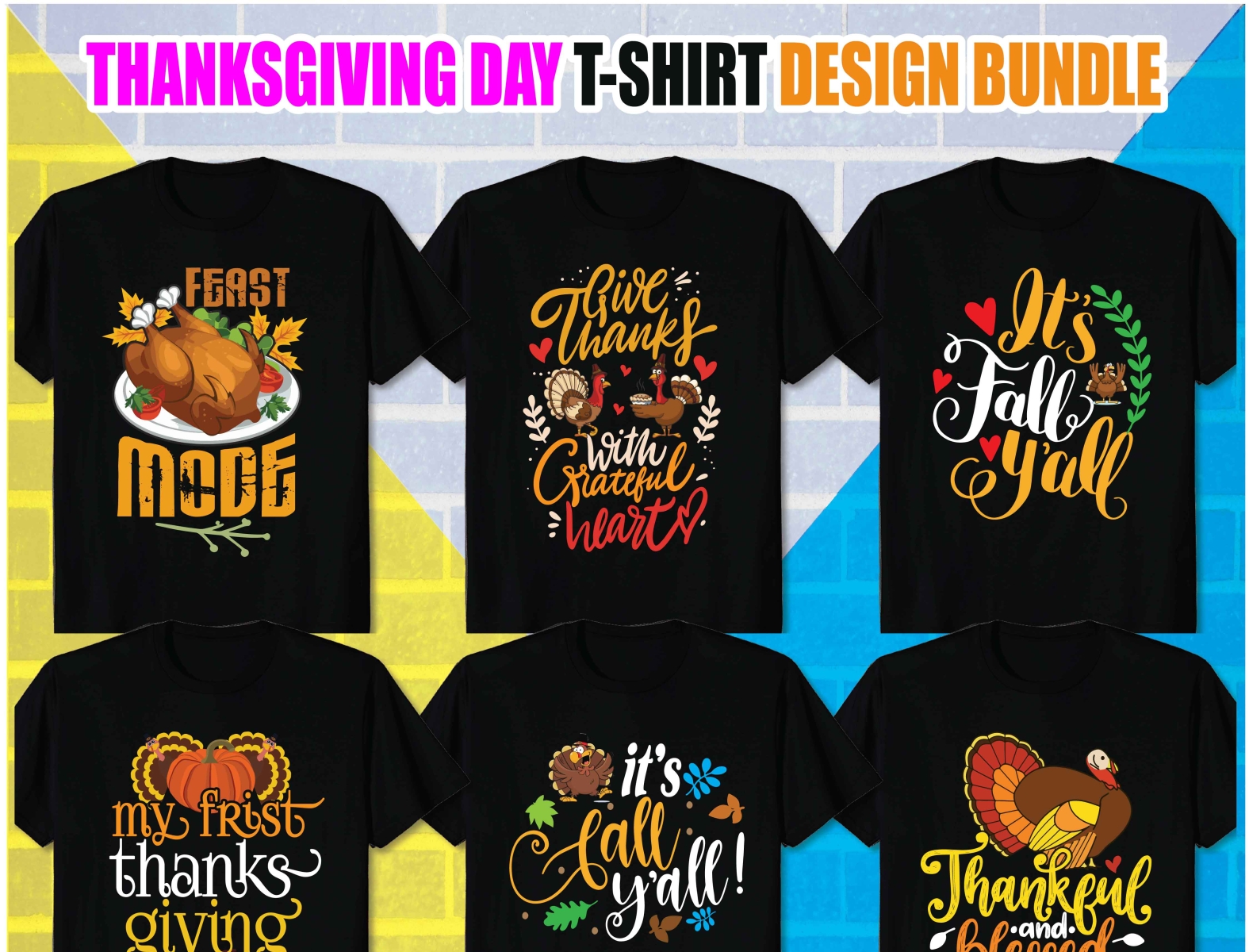 BEST THANKSGIVING DAY T SHIRT DESIGN BUNDLE by Mst. Fency Ara on Dribbble