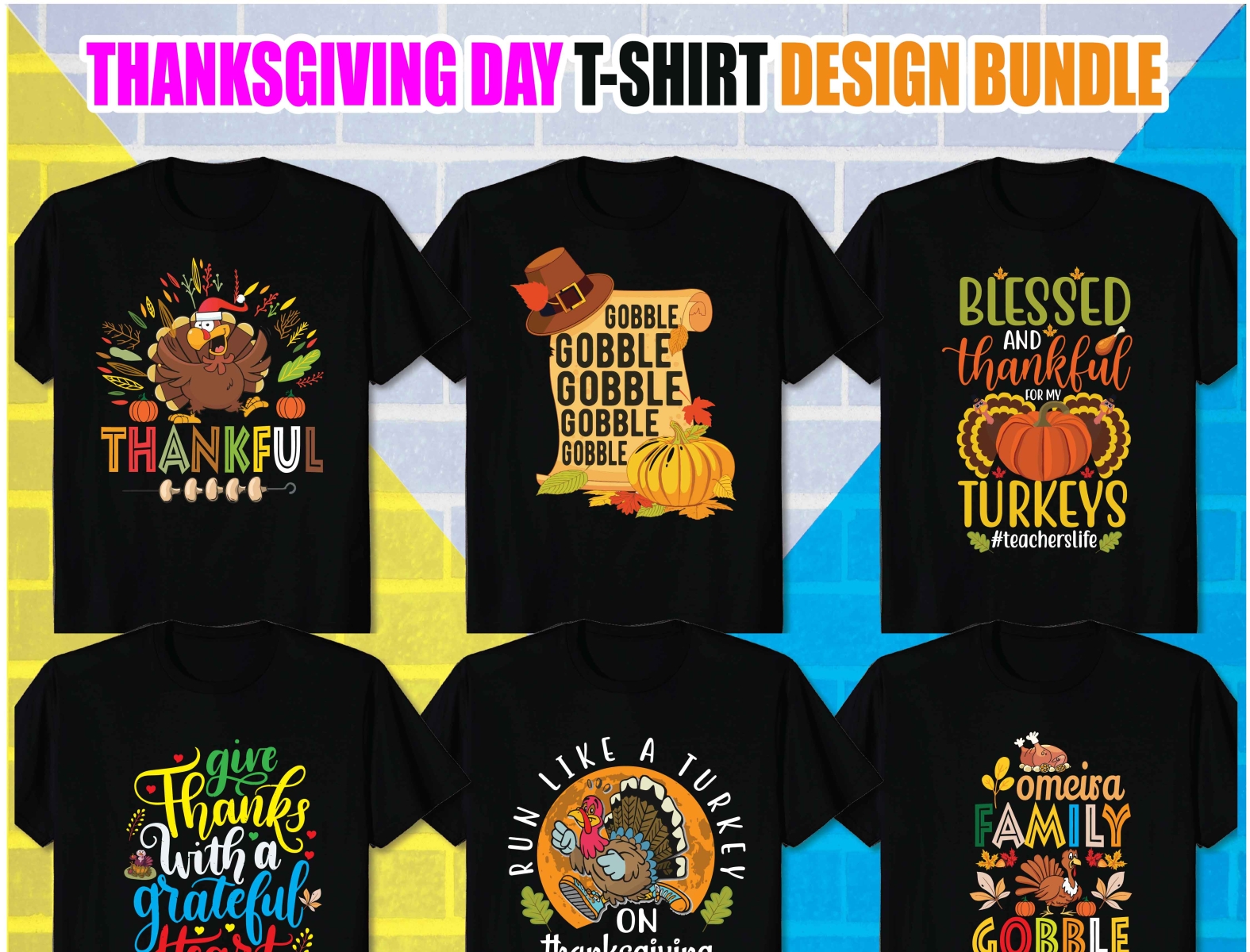 Best Thanksgiving Day T Shirt Design Bundle By Mst. Fency Ara On Dribbble