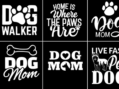 Dog typography t shirt design