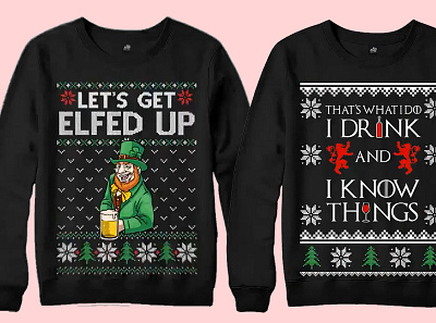 ugly christmas sweater t shirt design and graphic t shirt design cut files