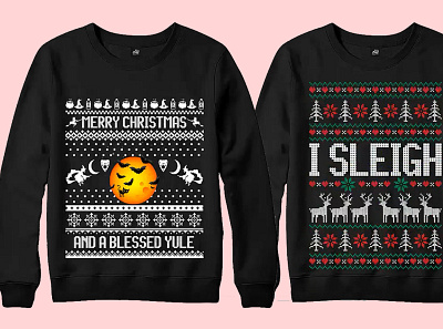 ugly christmas sweater t shirt design and graphic t shirt design cut files