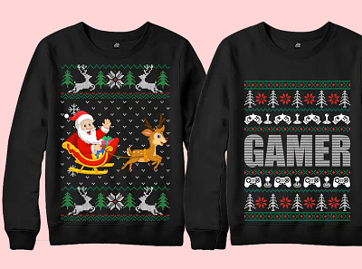 ugly christmas sweater t shirt design and graphic t shirt design cut files