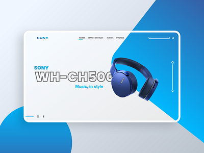 Sony landing page design ui design ux design web design