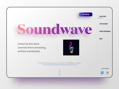 Soundwave - UI designfor a concept music service app design figma ui ui design ui designer ui uix uiux ux ux design web design xd
