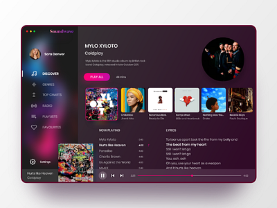 Soundwave - Desktop App app design design desktop design ui ui design ux ux design
