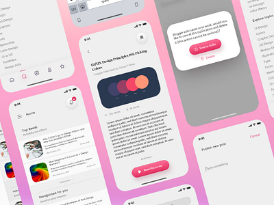 Blog App - UI design ui ui design ux ux design
