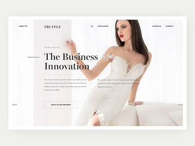 Product page — Truffle clean dress fashion grid minimal typography wedding white