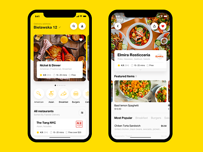 Food Delivery App. Restaurants